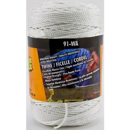 CORDAGE SOURCE TWINE #18X500 TWIST WHITE NYLON SEINE 91-WA